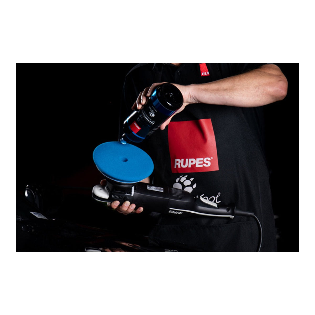 RUPES D-A Coarse High Performance Cutting Compound 1L - in use