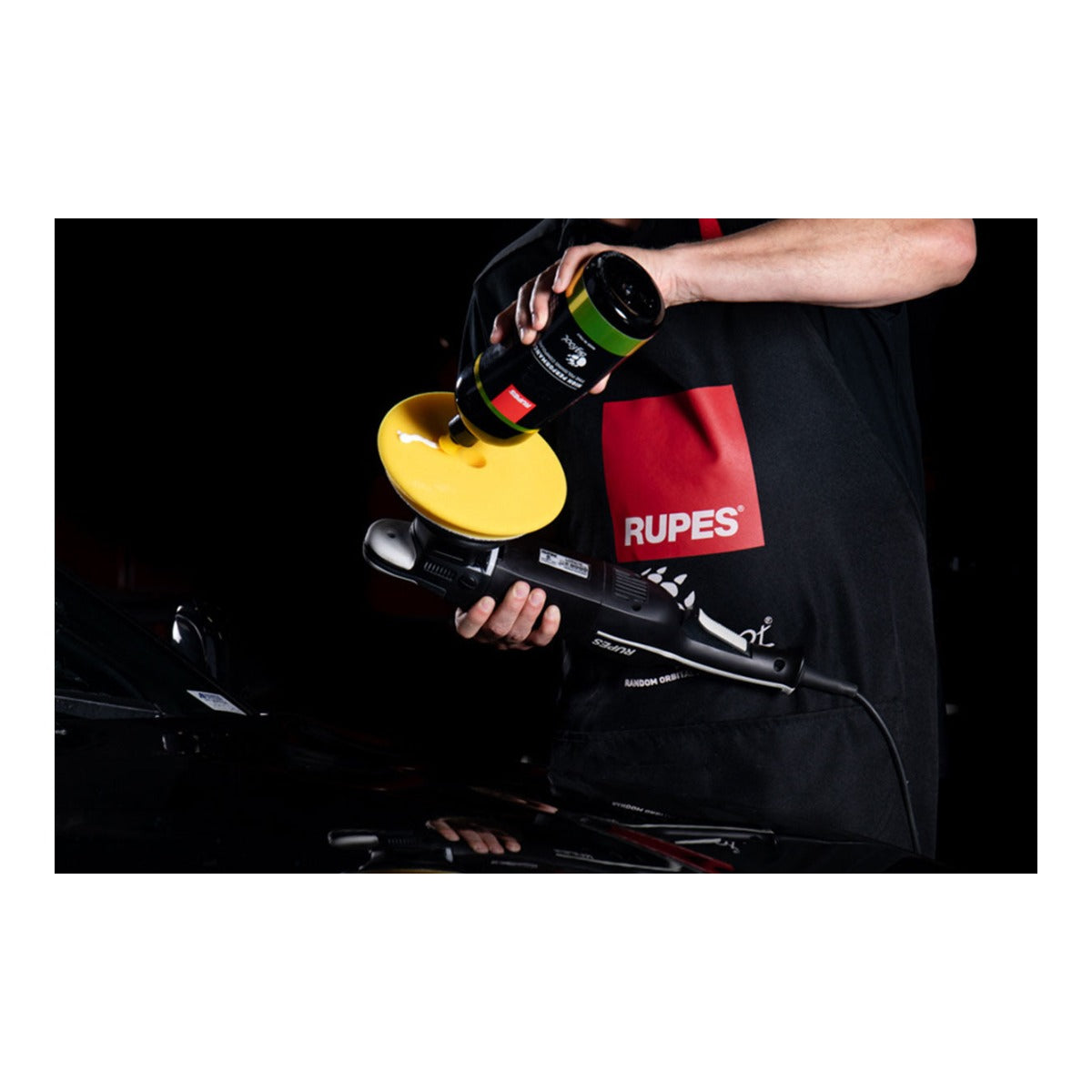 RUPES D-A Fine High Performance Polishing Compound 1L - in use
