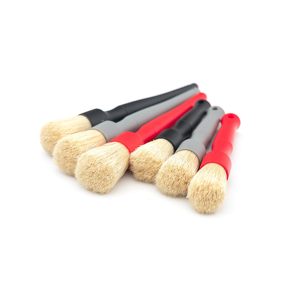 The Rag Company Boar Hair Detailing Brushes Black 2-Pack