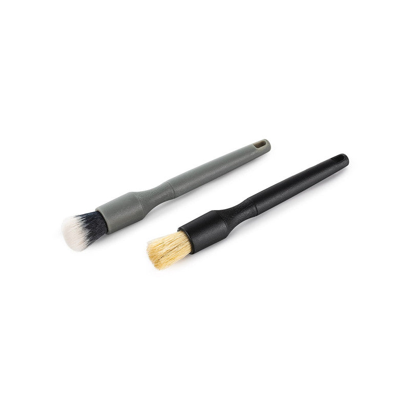 Crevice Mini Synthetic and Boar Hair Detailing Brush 2 pcs Combo - Black and Grey