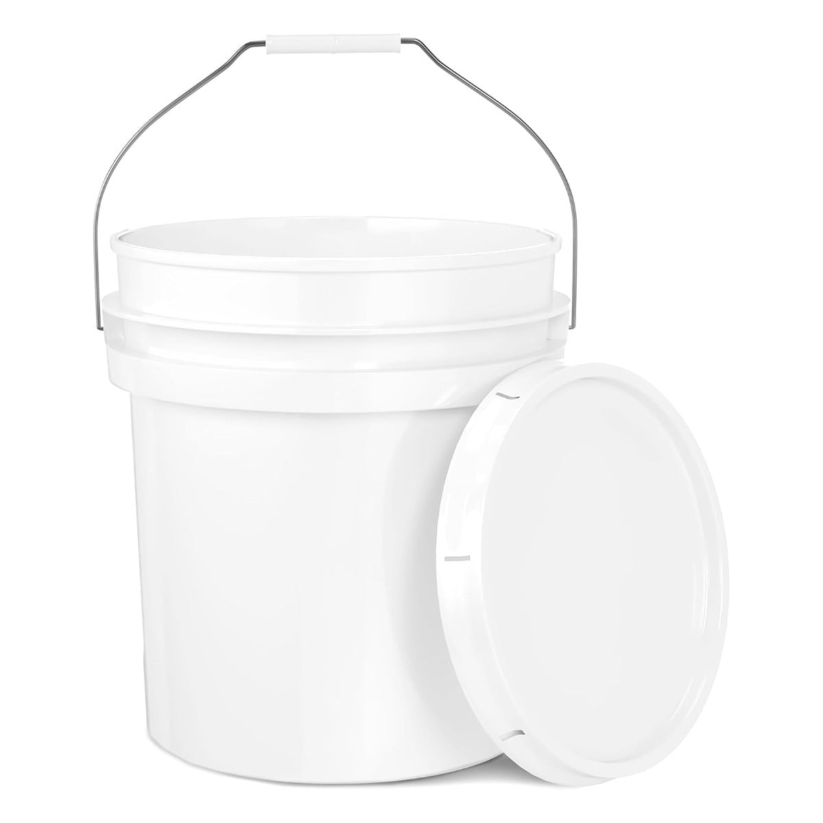 Detail Supply 5 Gallon Wash Bucket with Lid - White