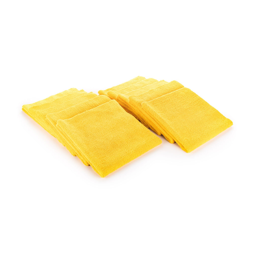 The Rag Company Edgeless 365 GSM Microfiber Towels 16" x 16" Gold 10-Pack
