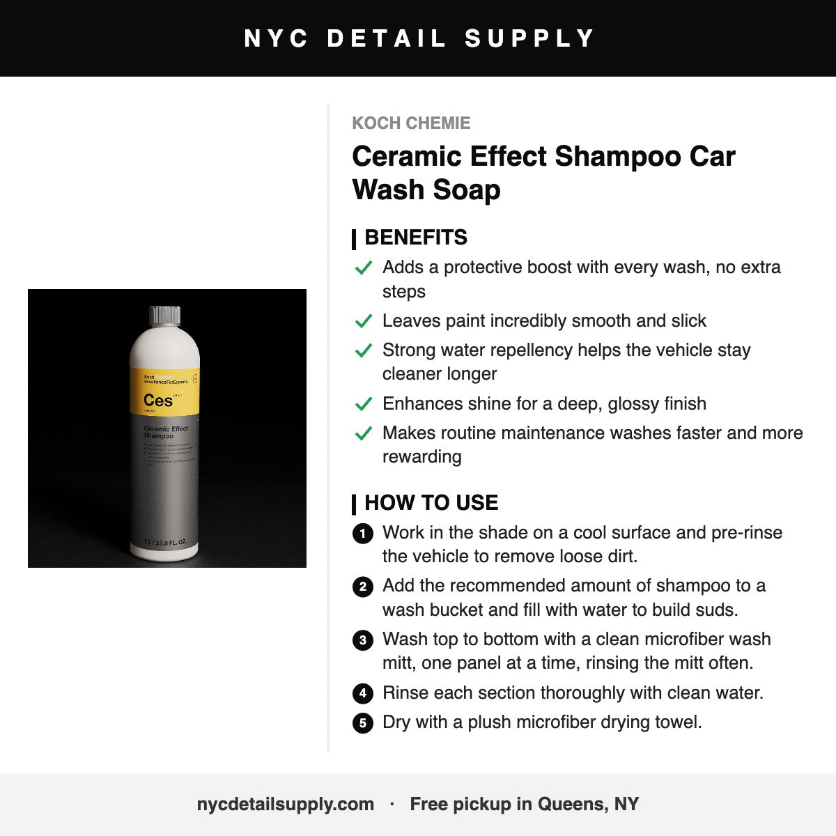 Koch Chemie Ceramic Effect Shampoo Car Wash Soap - how to use and benefits