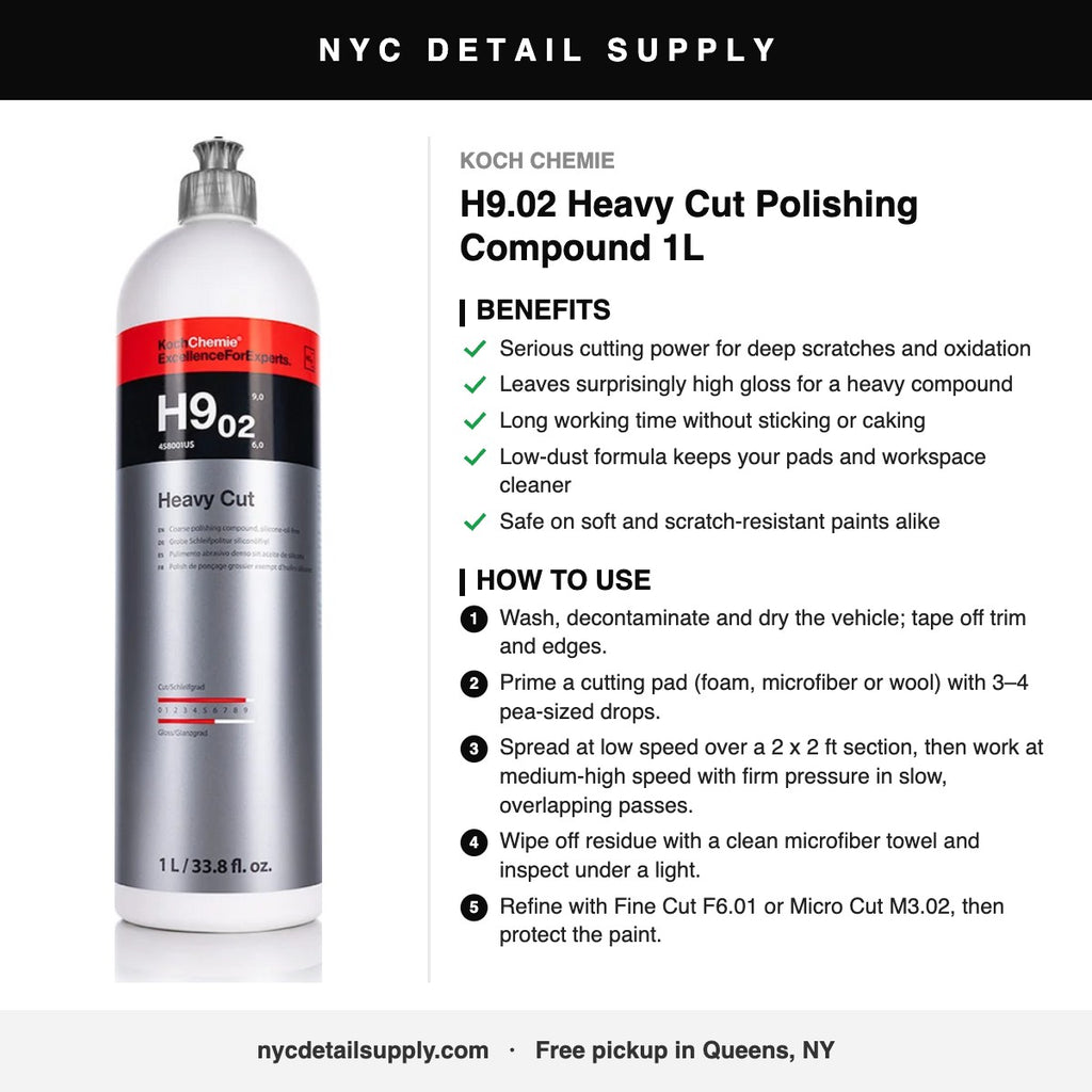 Koch Chemie H9.02 Heavy Cut Polishing Compound 1L - how to use and benefits