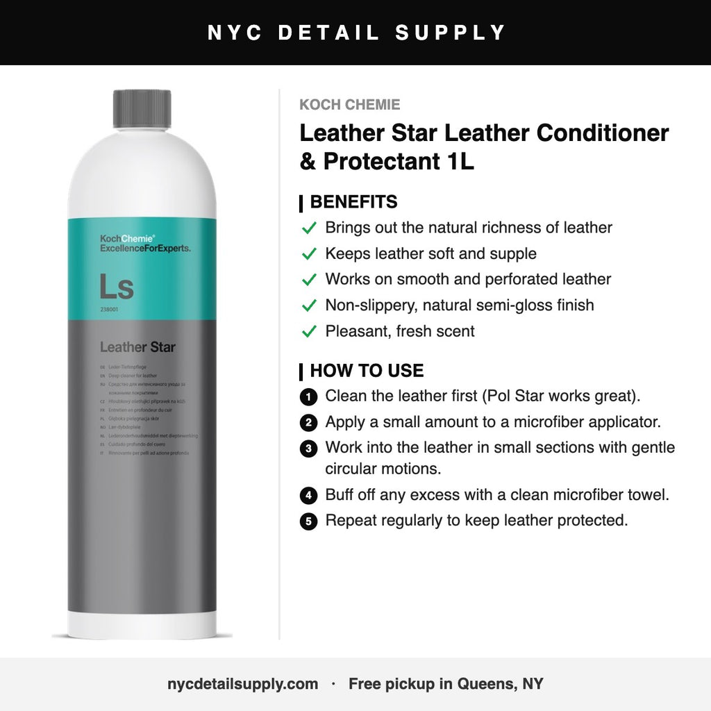 Koch Chemie Leather Star Leather Conditioner & Protectant 1L - how to use and benefits
