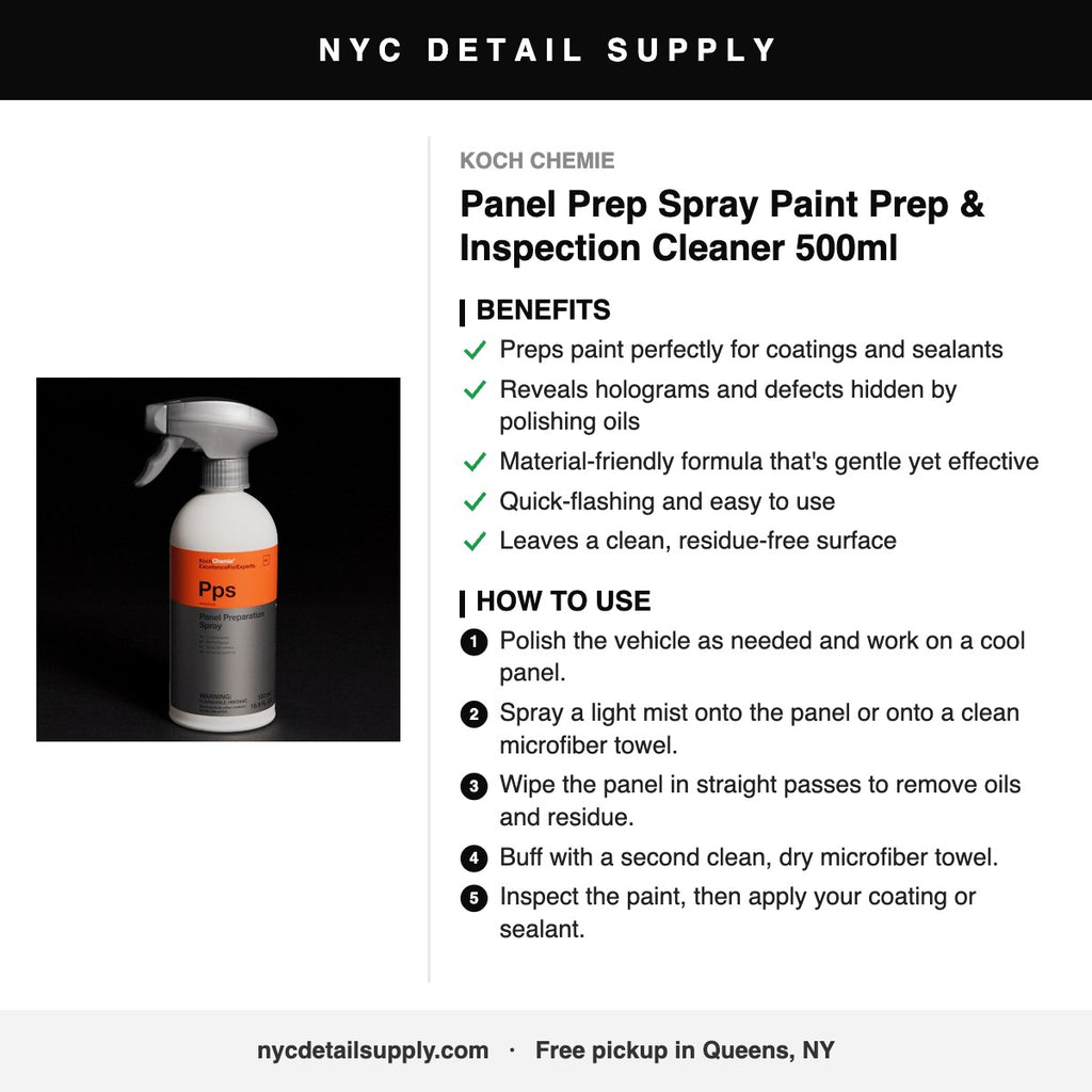 Koch Chemie Panel Prep Spray Paint Prep & Inspection Cleaner 500ml - how to use and benefits