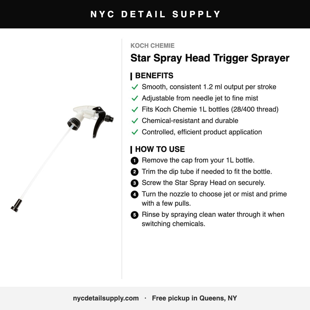 Koch Chemie Star Spray Head Trigger Sprayer - how to use and benefits