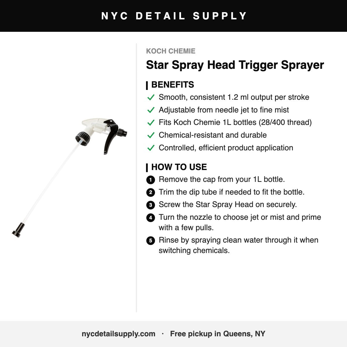 Koch Chemie Star Spray Head Trigger Sprayer - how to use and benefits