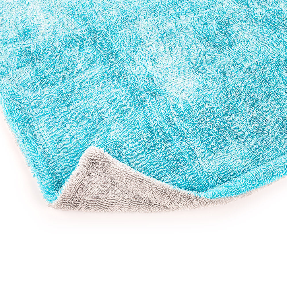 The Rag Company Liquid8r Microfiber Drying Towel 20" x 24" Aqua/Grey