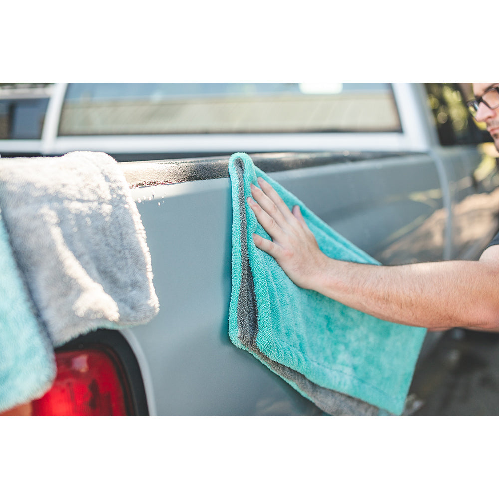 The Rag Company Liquid8r Microfiber Drying Towel 25" x 36" Aqua