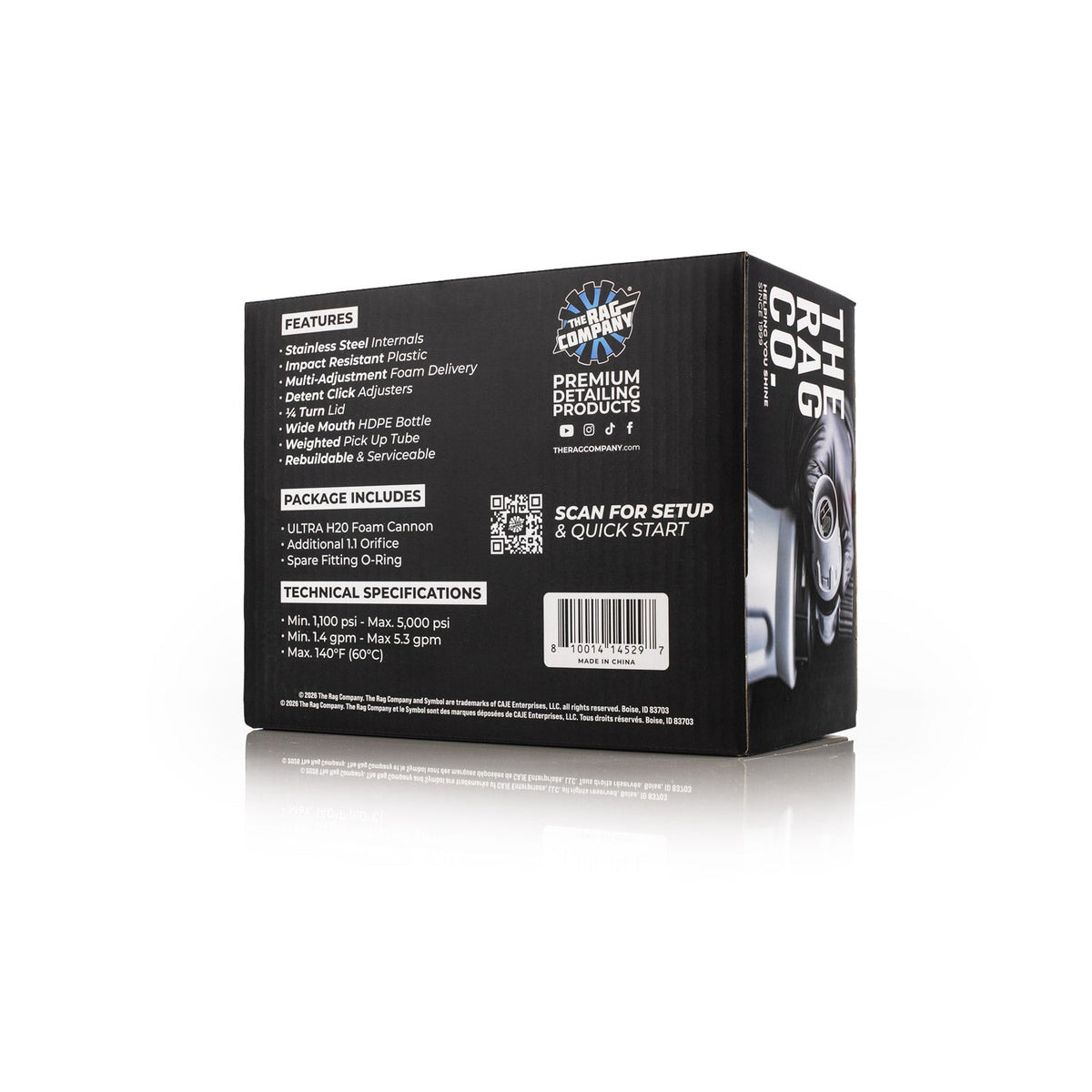 The Rag Company ULTRA H2O Foam Cannon for Pressure Washers